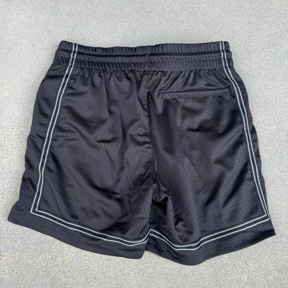 BYLT Premium Basics Mens Court Style Short Black Mesh Athletic MBSH0784 Medium - Picture 2 of 9